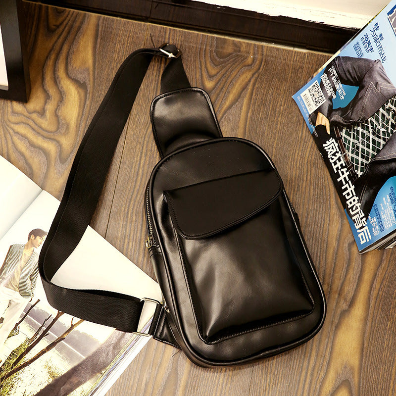 Waxed Leather Crossbody Shoulder Bag