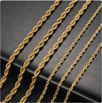 Gold Stainless Steel Hip-Hop Chain Necklace