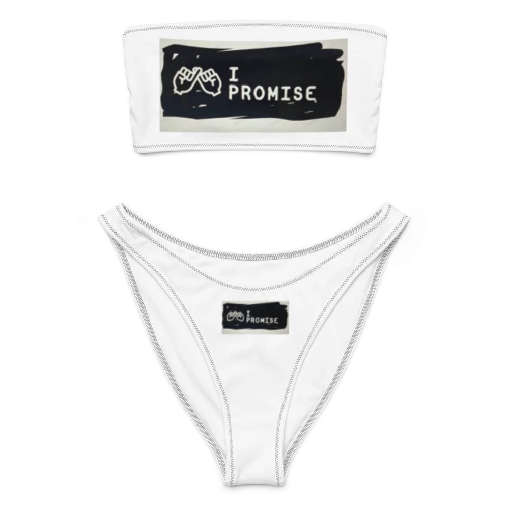 All-Over Print Recycled Bandeau Bikini