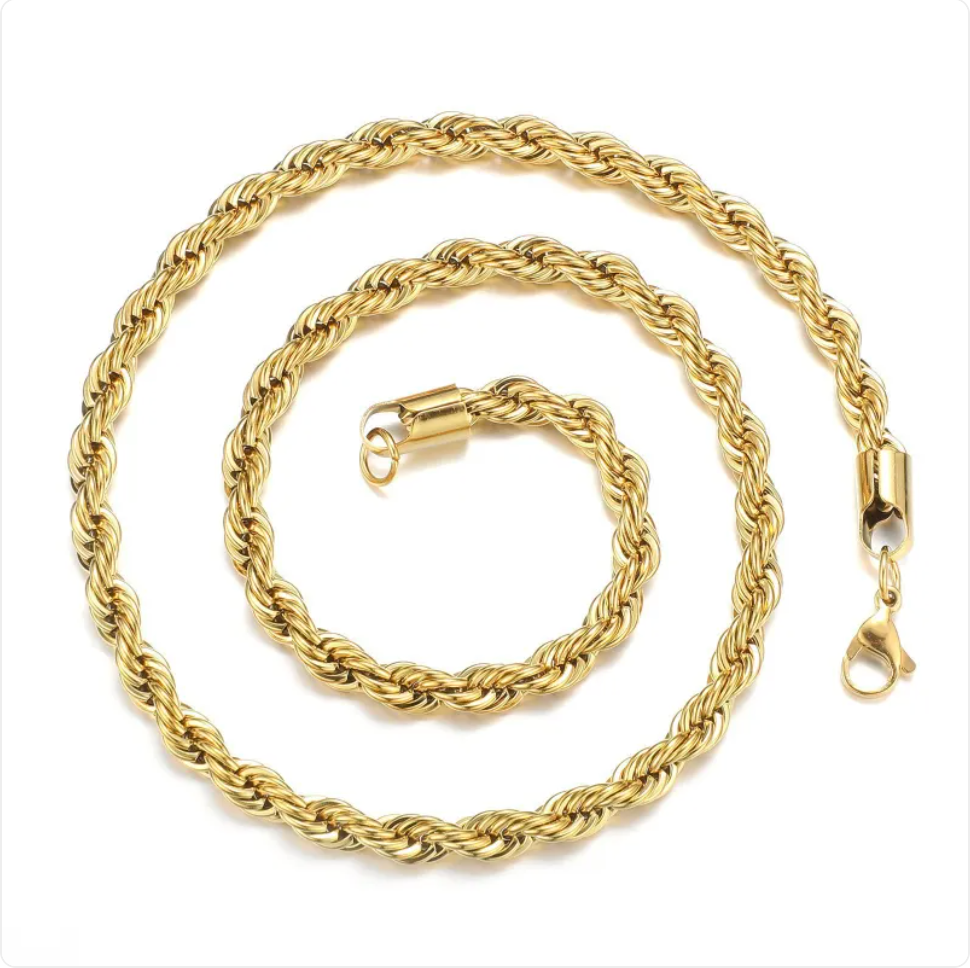 Gold Stainless Steel Statement Chain bold necklace design