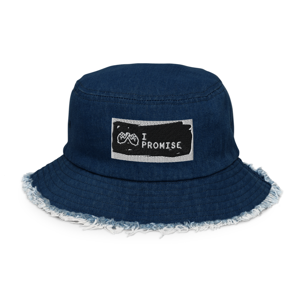 Distressed Denim Bucket Hat