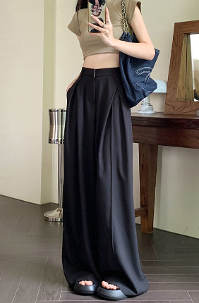 Lightweight High-Waisted Wide-Leg Trousers