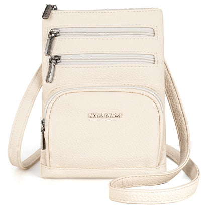 Montana West Small Cross Body Purse Vegan Leather Crossbody Bag for Women Multi-Pocket Crossbody Purse MBB-MWC-520BG