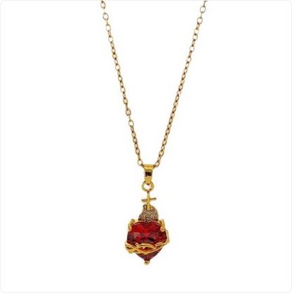 Gold Stainless Steel Love Chain Necklace