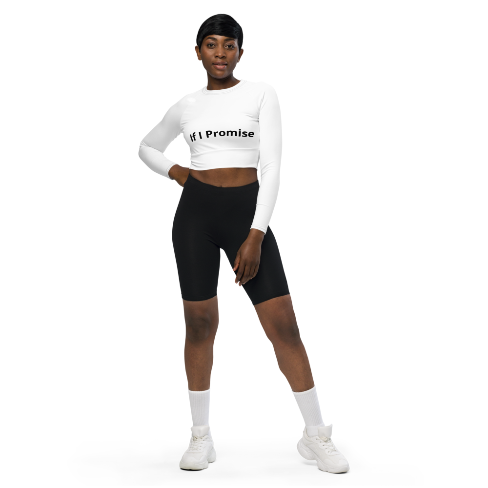 All-Over Print Long Sleeve Crop Top