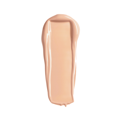 Skin On Skin BB + CC Concealer creamy swatch demonstrating full coverage serum formula for flawless complexion.
