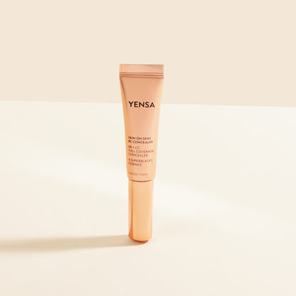 Skin On Skin BB + CC Concealer Full Coverage Serum Formula in a tube on a light background