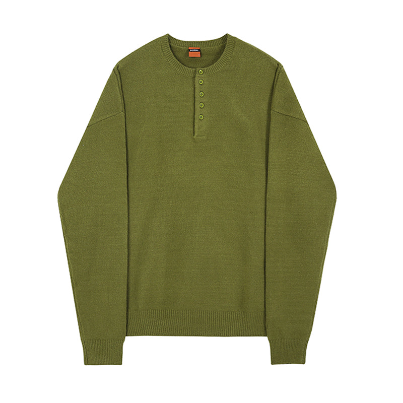 Classic Loose Knit V-Neck Sweater