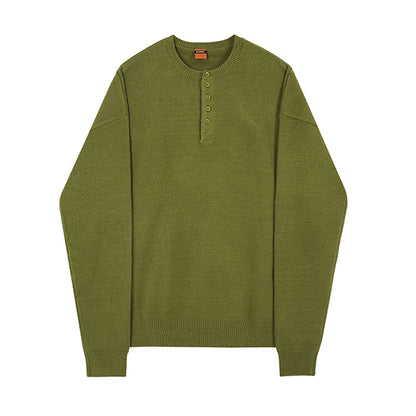 Loose Knit V-neck Sweater for Men